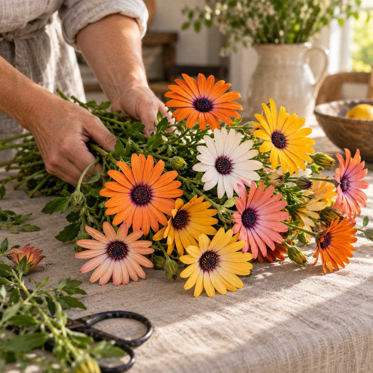 Cape Marigold African Daisy Seeds harvest up close