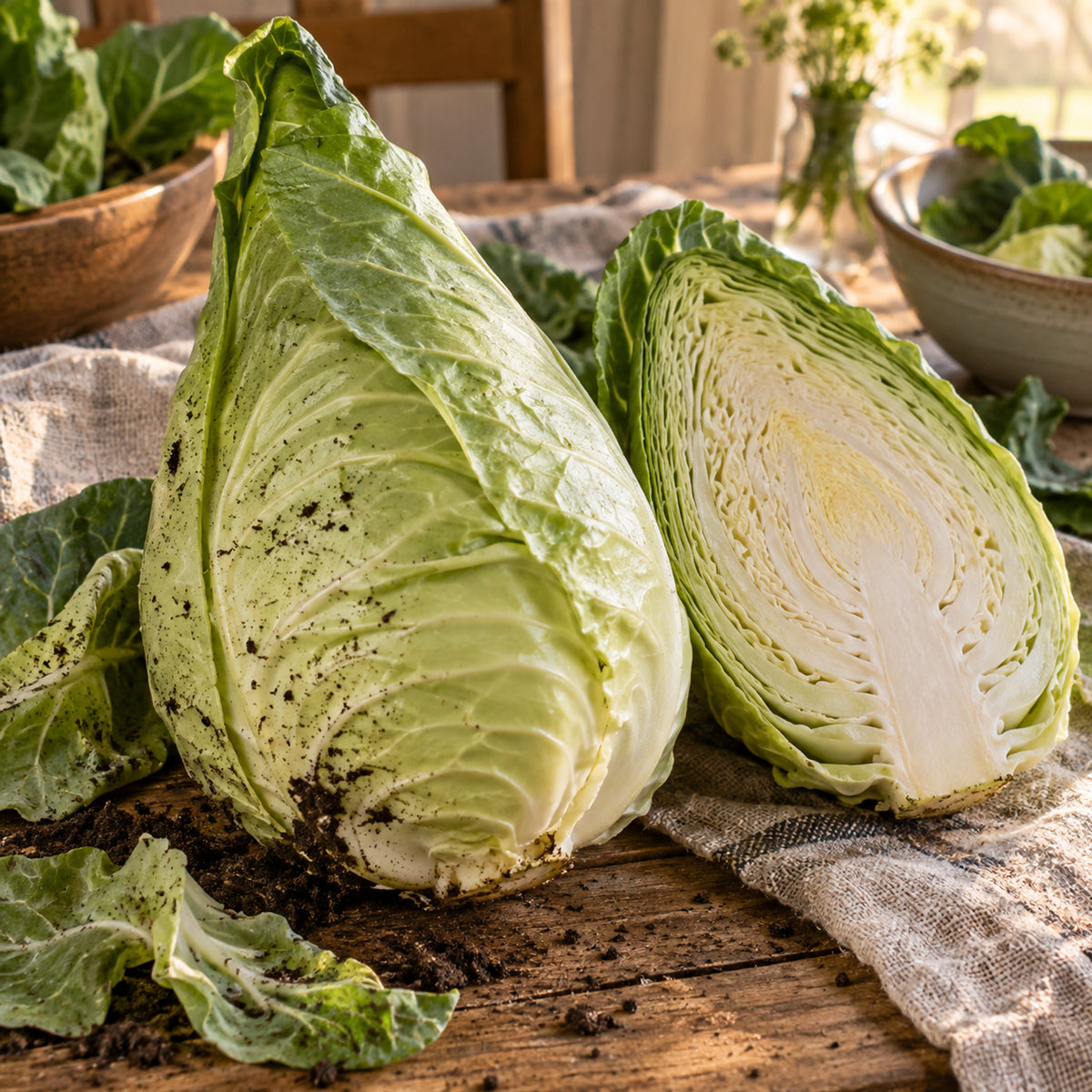 Caraflex Cabbage Seeds harvest up close
