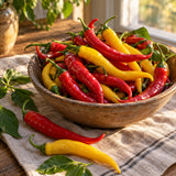 Cayenne Blend Chile Pepper Seeds harvest up close