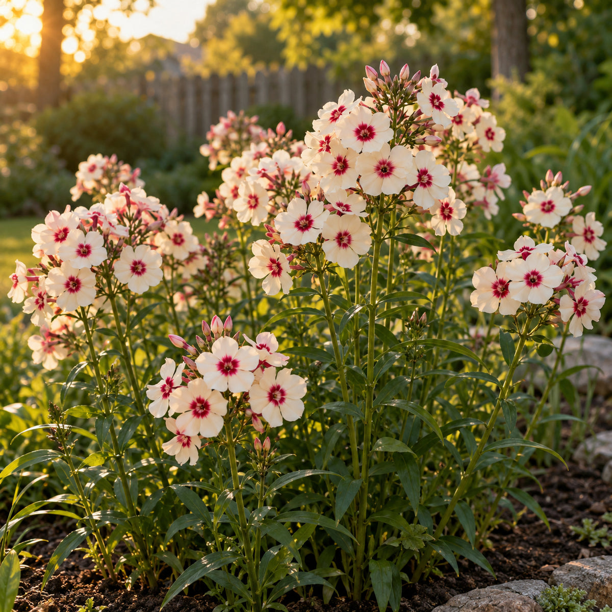 Cherry Caramel Phlox Seeds growing in a home garden