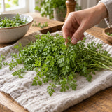 Chervil Seeds harvest up close