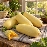 Chiffon Summer Squash Seeds harvest up close