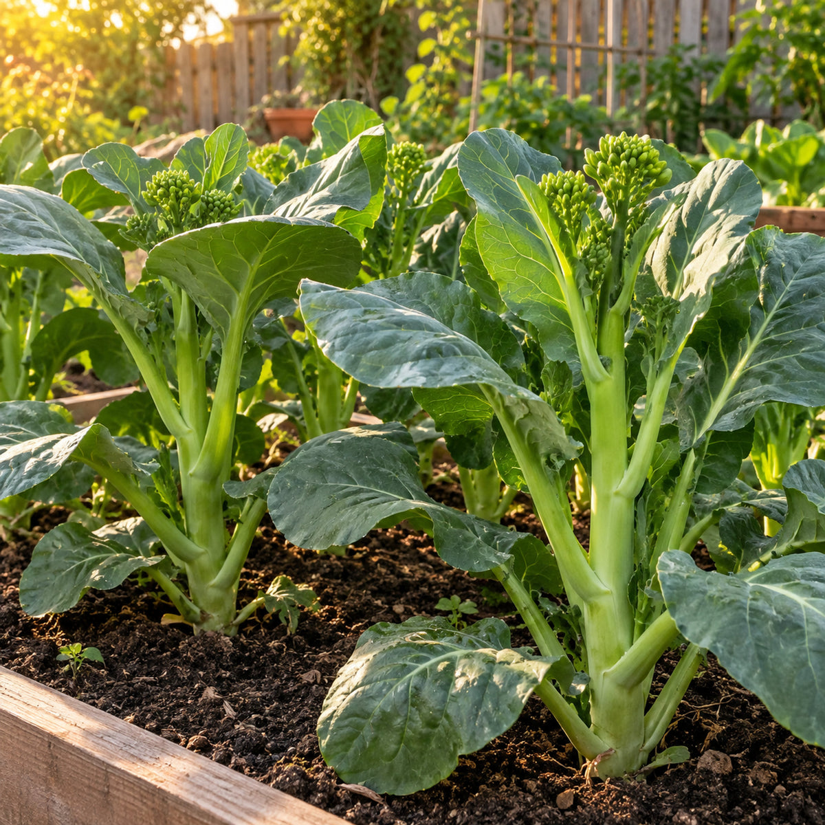 Chinese Broccoli / Kailaan Seeds growing in a home garden