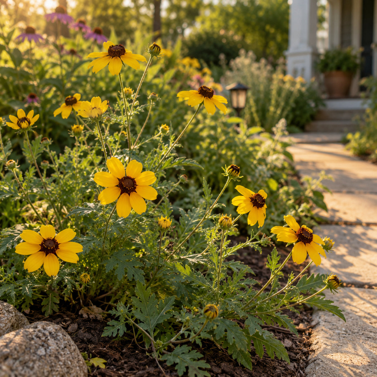 Chocolate Flower Seeds growing in a home garden