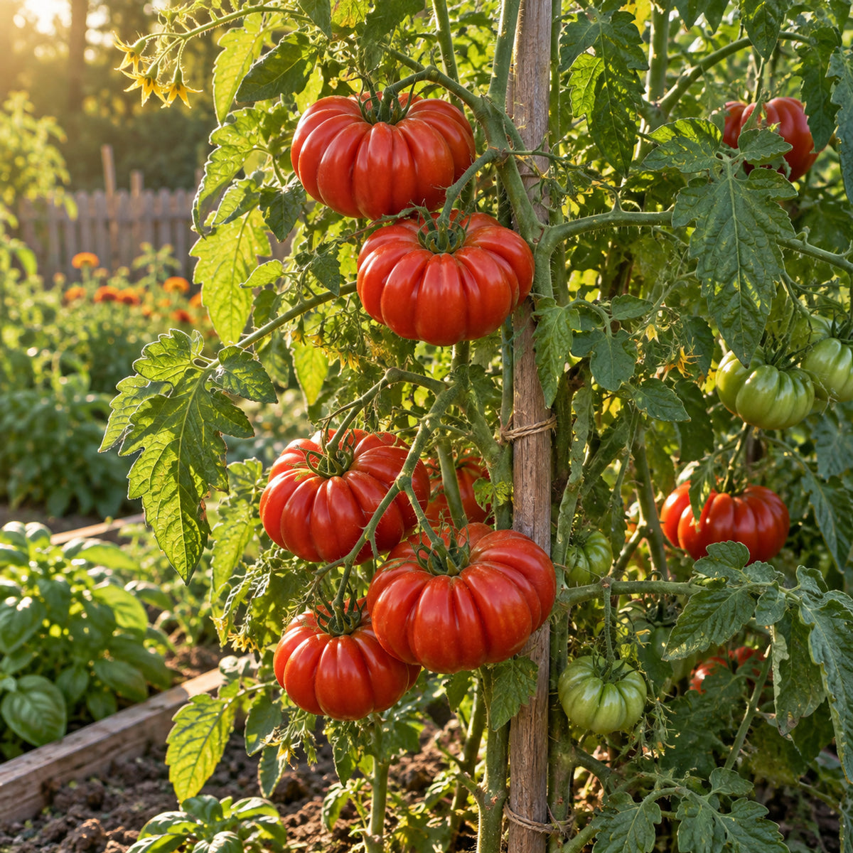 Costoluto Genovese Tomato Seeds growing in a home garden