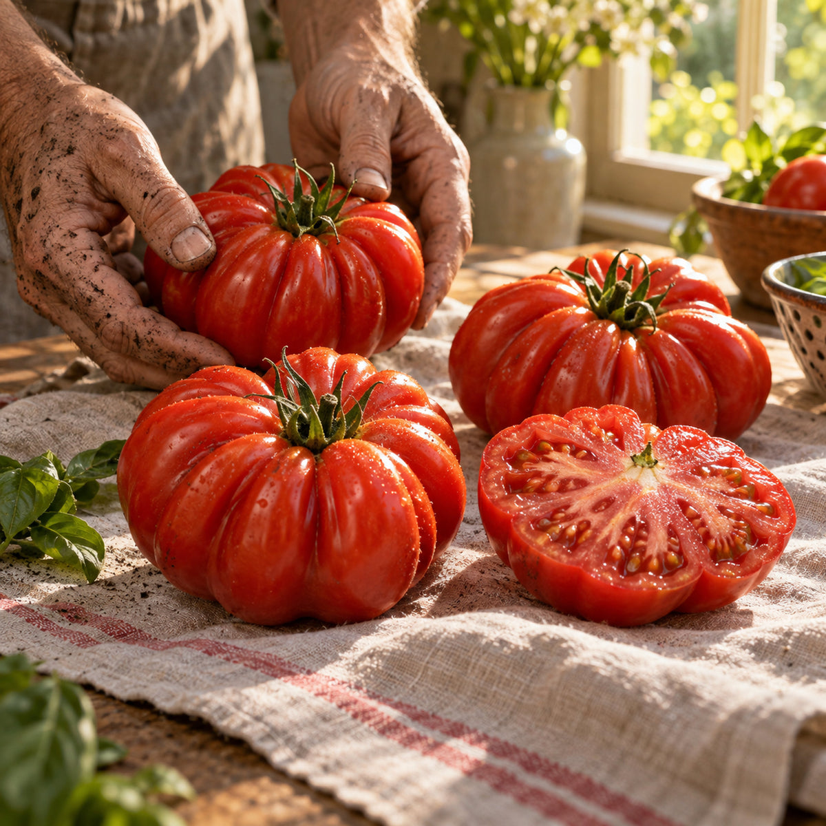 Costoluto Genovese Tomato Seeds harvest up close