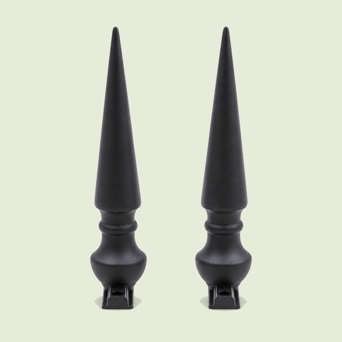 Decorative Greenhouse Finials, 2 Pack on a soft green background