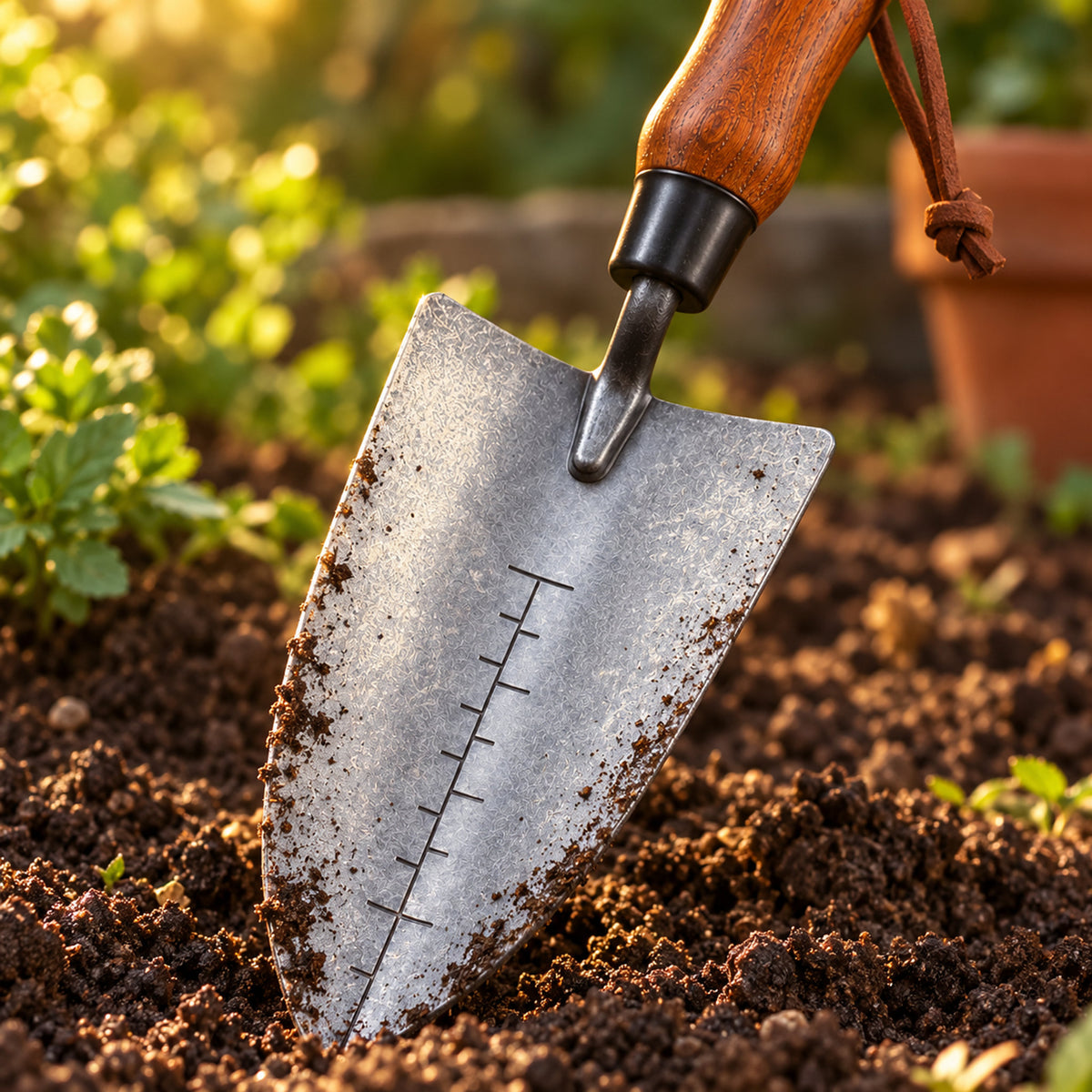 Depth-Marked Hand Trowel detail