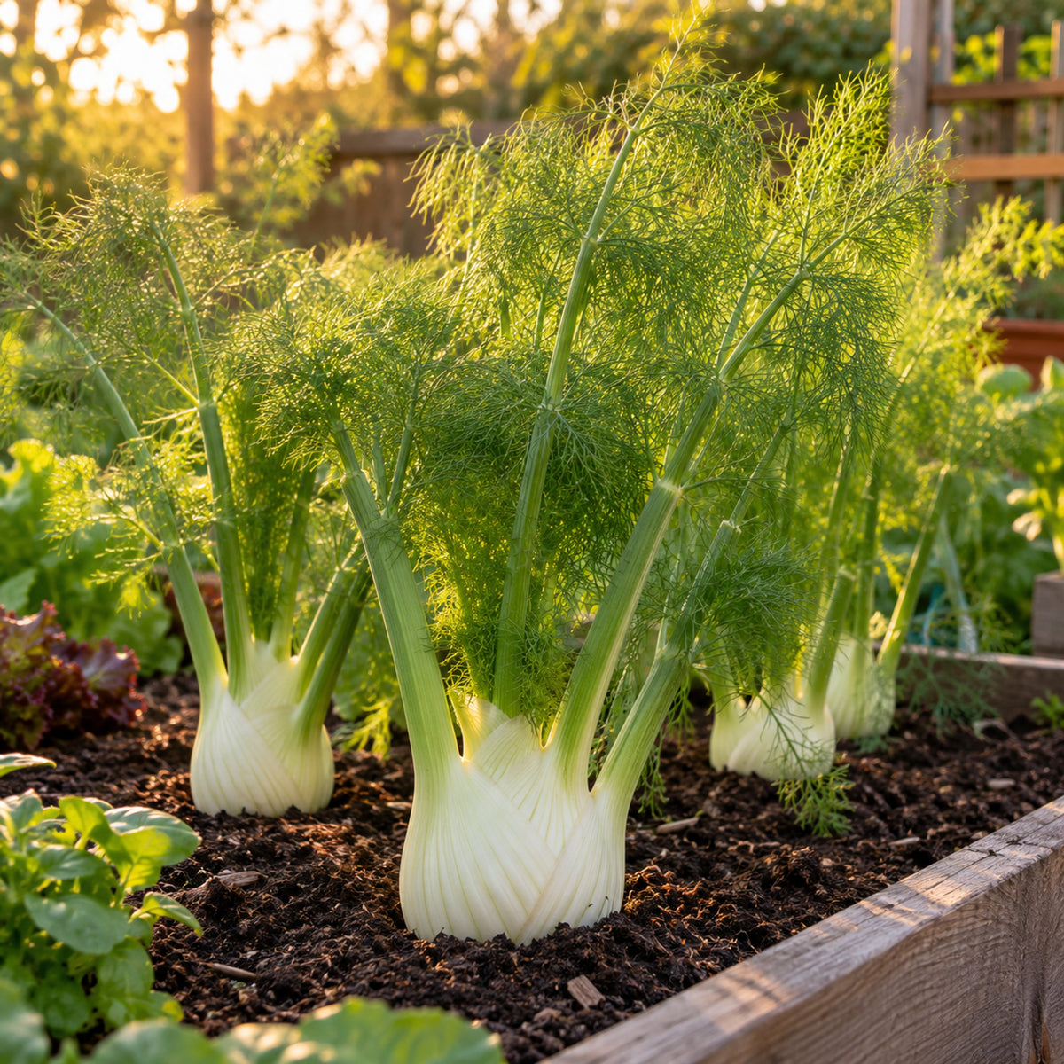 Dragon Fennel Seeds growing in a home garden