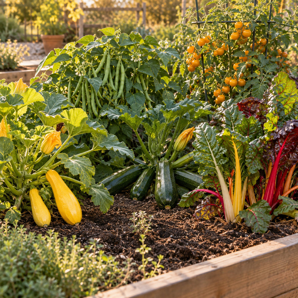 Dry Spell Vegetable Seed Pack growing in a home garden