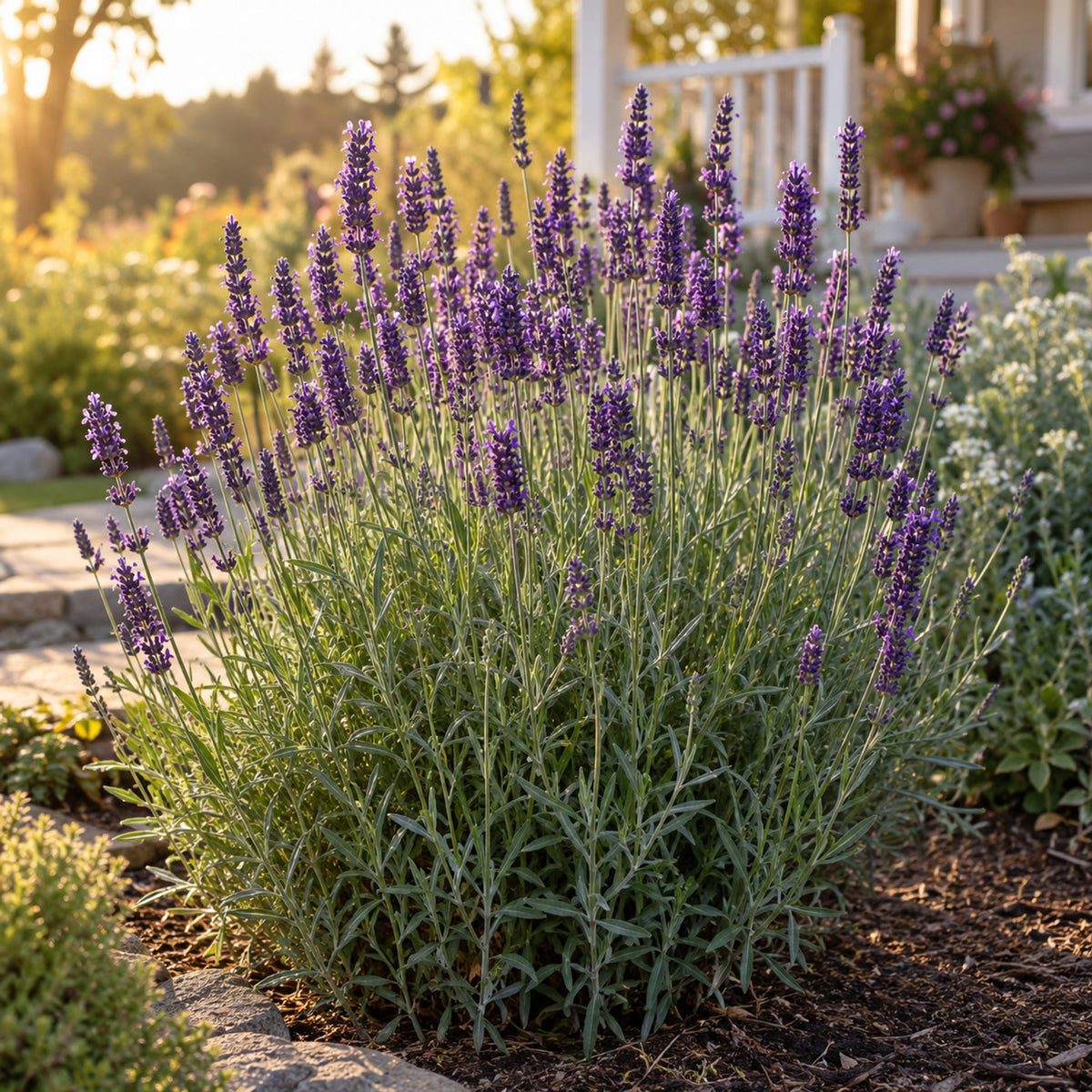 English Tall/Vera Lavender Seeds growing in a home garden