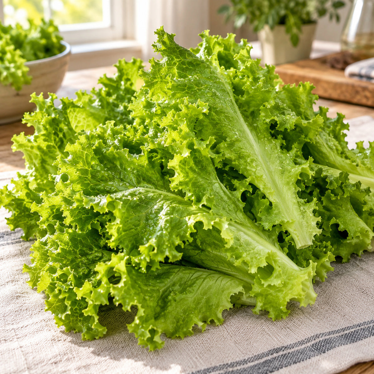 Ezrilla Leaf Lettuce Seeds harvest up close