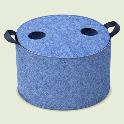Fabric Grow Bag Covers on a soft green background
