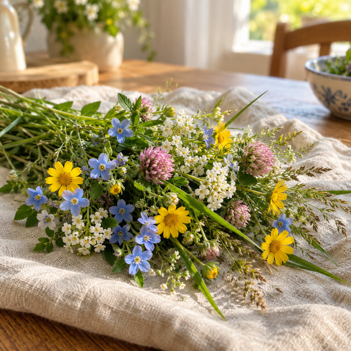 Flowering Lawn Mix Seed Shaker harvest up close