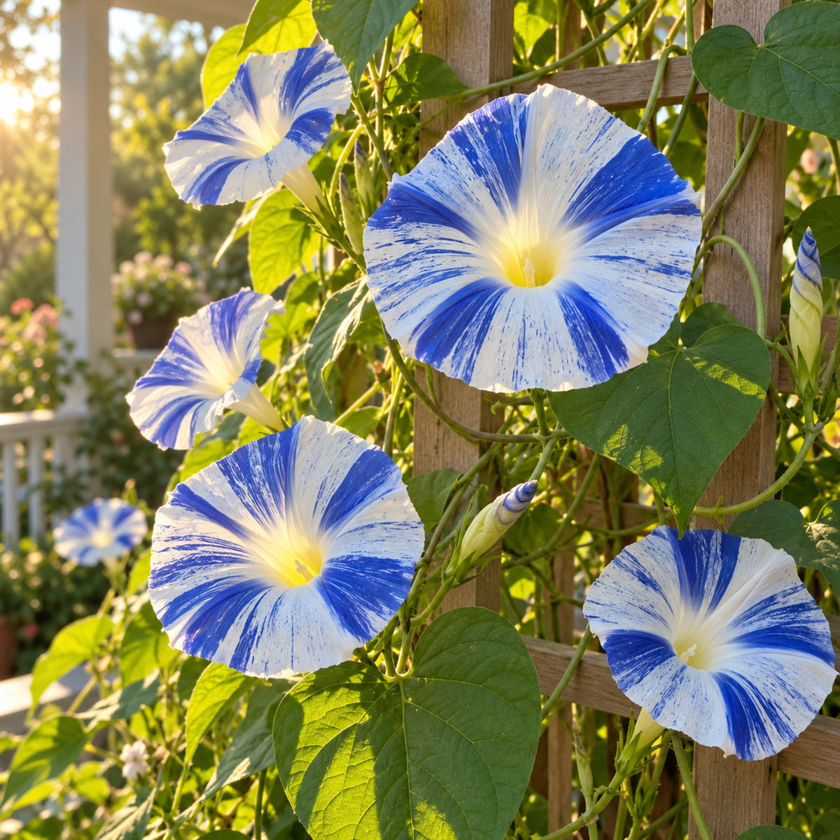 Flying Saucer Morning Glory Seeds growing in a home garden