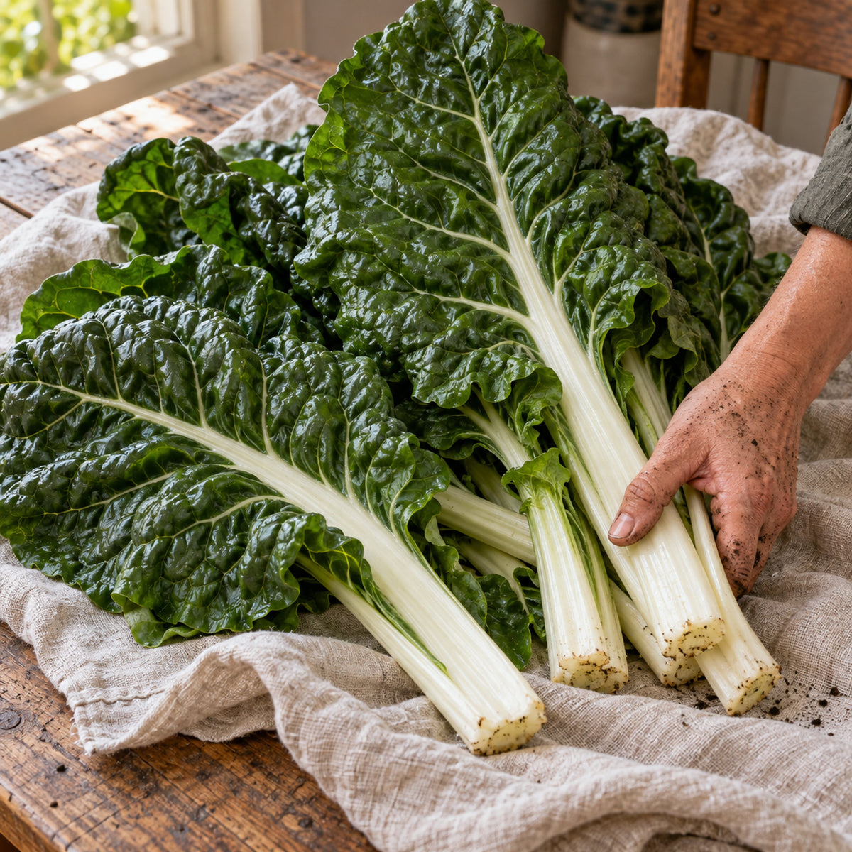 Fordhook Giant Swiss Chard Seeds harvest up close