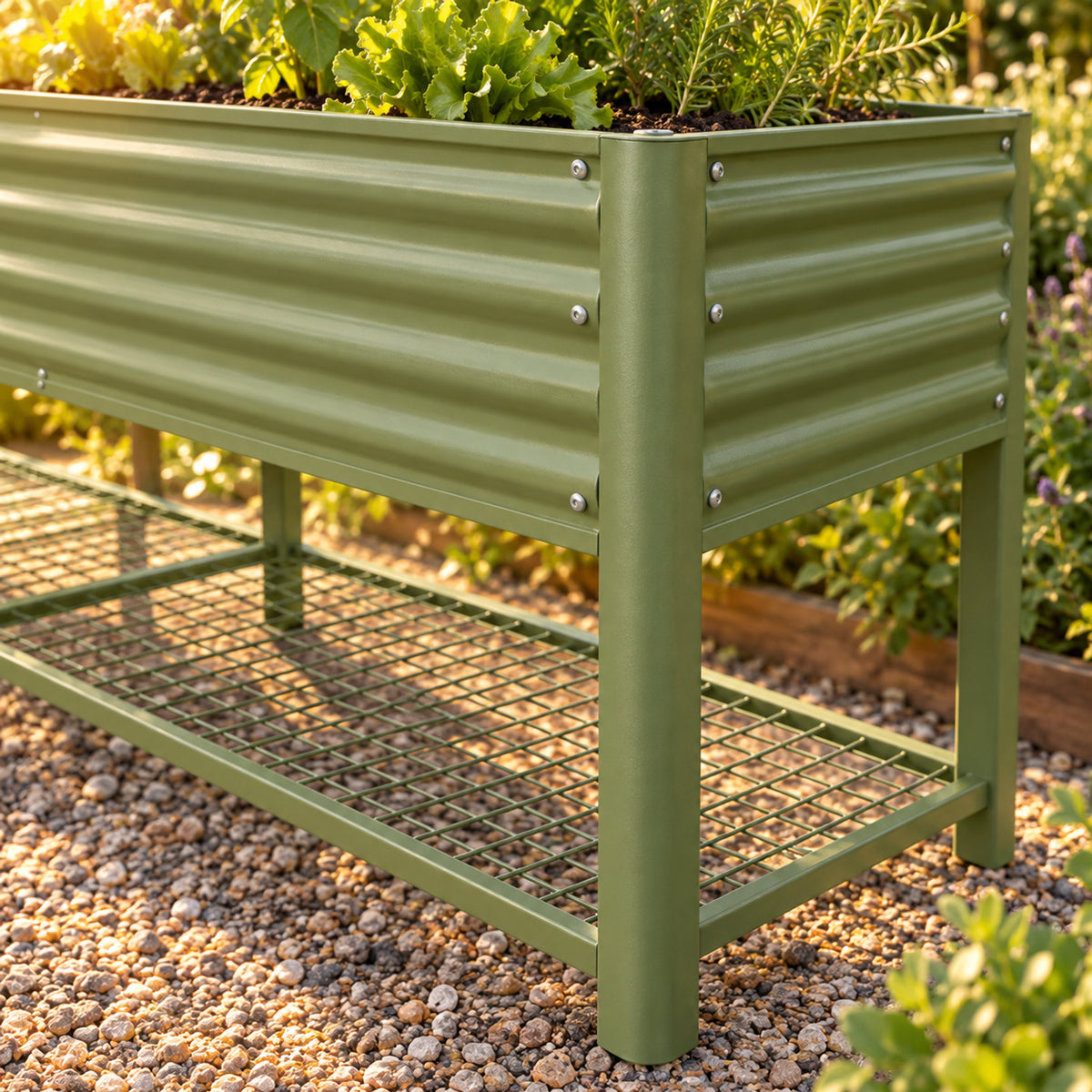 Four-Pack of Elevated Garden Beds, 2.5 x 10 Feet detail