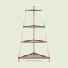Four-Tier Corner Plant Stand on a soft green background