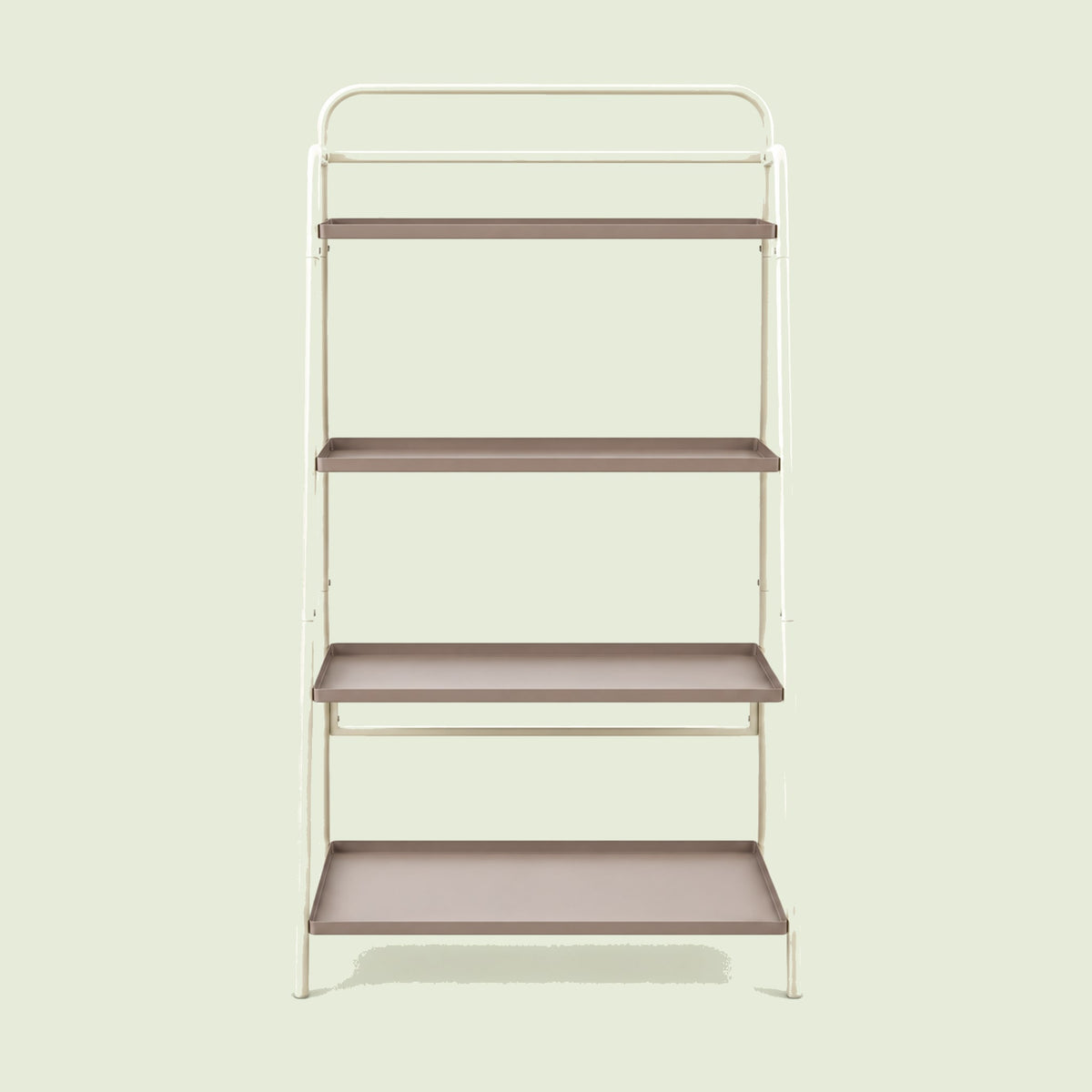 Four-Tier Plant Stand on a soft green background