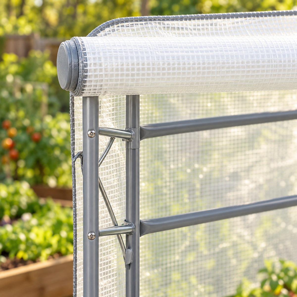 Frost Cover and Trellis for Elevated Beds detail
