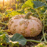 Galeux d'Eysines Pumpkin Seeds growing in a home garden