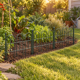 Garden Border Edging Fence, 3 Pack in use in a home garden