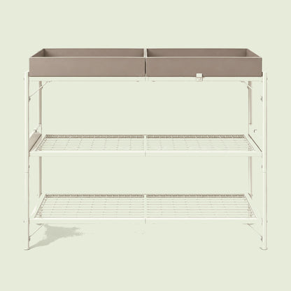 Garden Potting Table on a soft green background