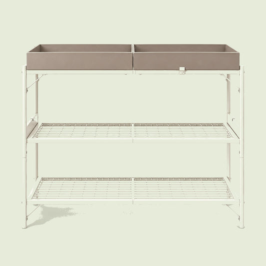 Garden Potting Table on a soft green background