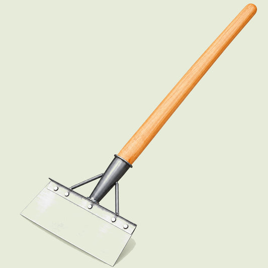 Garden Weeding Shovel on a soft green background