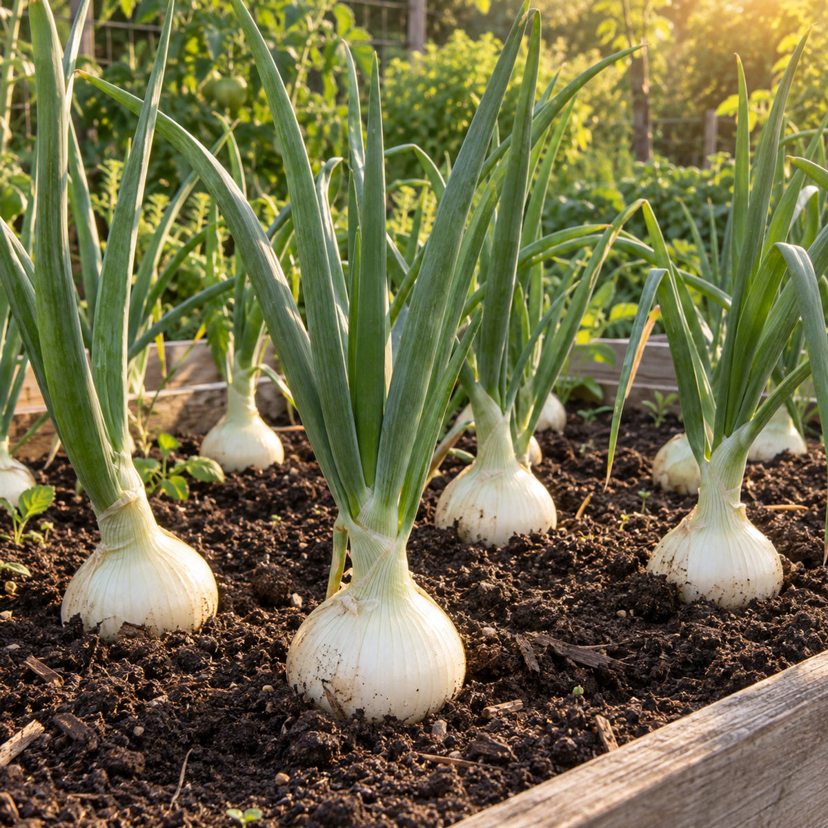 Gladstone Onion Seeds growing in a home garden