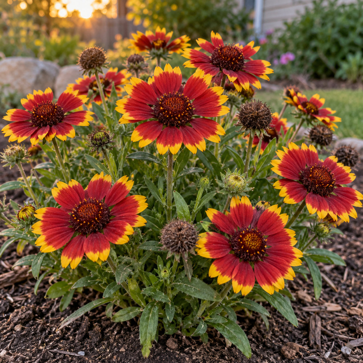 Goblin Gaillardia Seeds growing in a home garden