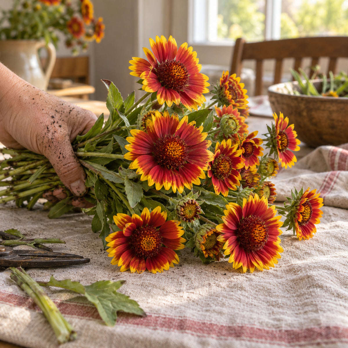 Goblin Gaillardia Seeds harvest up close