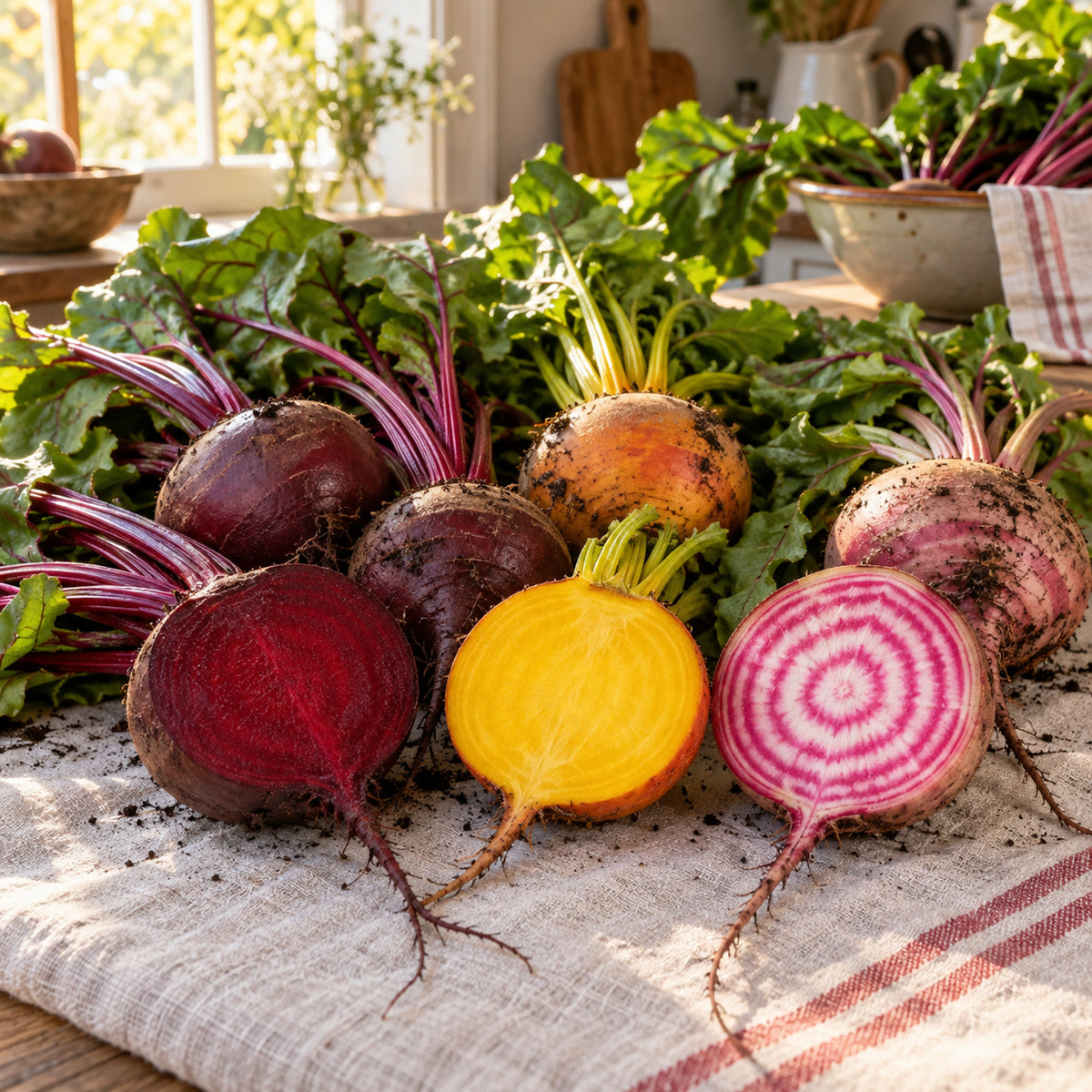 Gourmet Beet Blend Seeds harvest up close