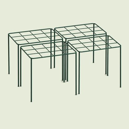 Grid Grow-Through Plant Supports, 4 Pack on a soft green background