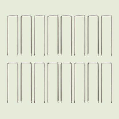 Ground Stakes for Row Cloches, 16 Pack on a soft green background
