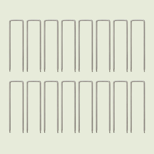 Ground Stakes for Row Cloches, 16 Pack on a soft green background