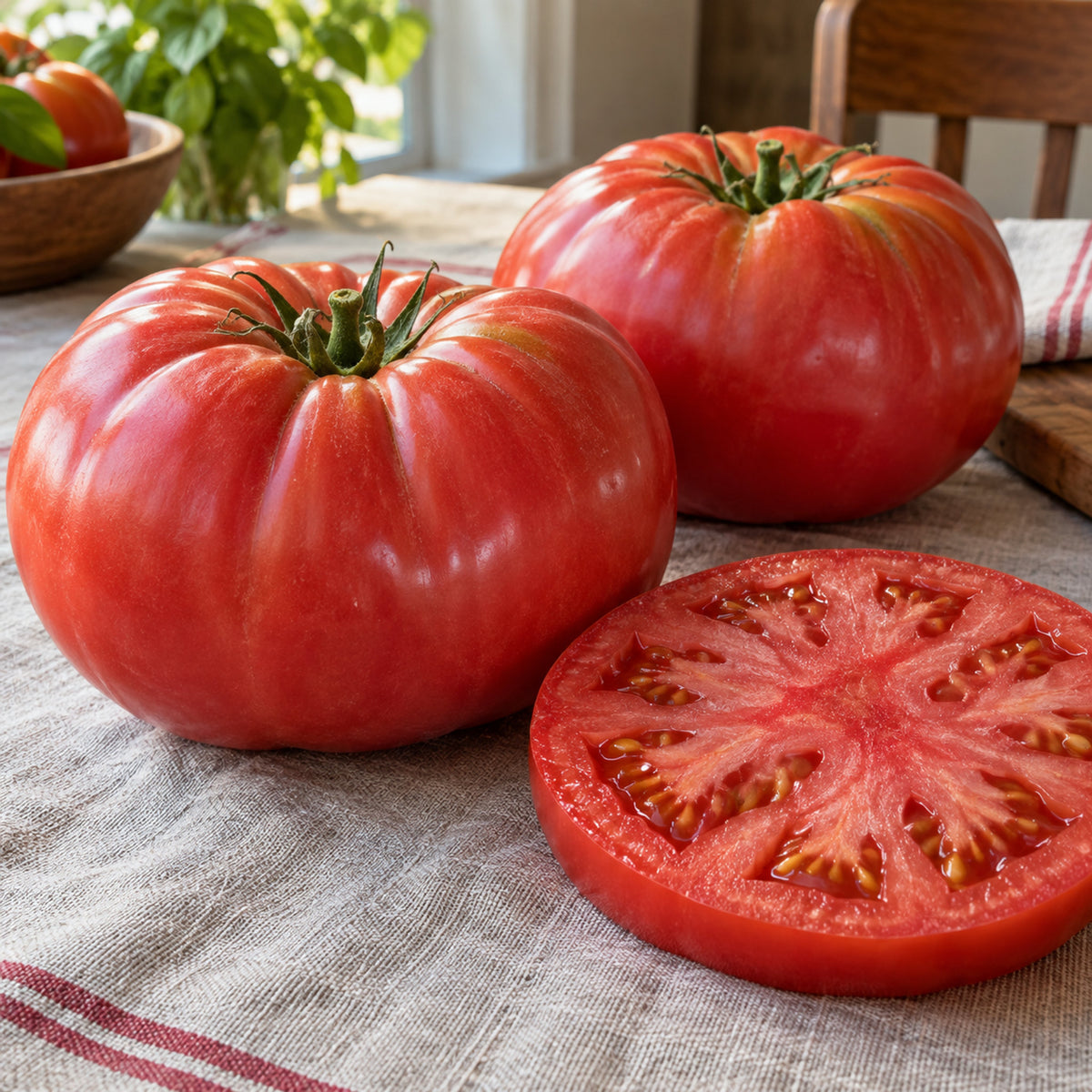 Halladay Mortgage Lifter Tomato Seeds harvest up close