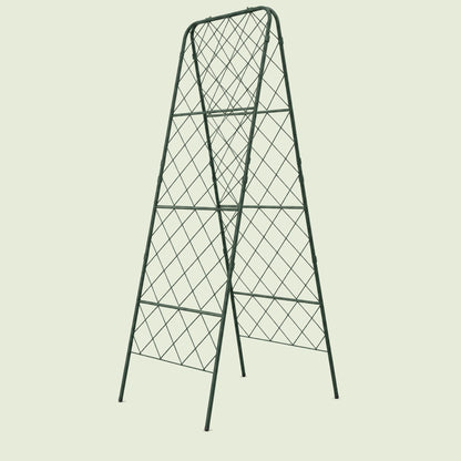 Heavy-Duty Adjustable A-Frame Trellis on a soft green background