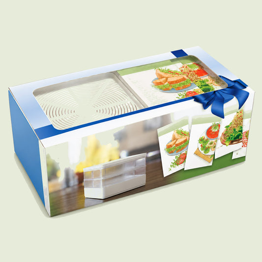 Home Sprouting Gift Set on a soft green background