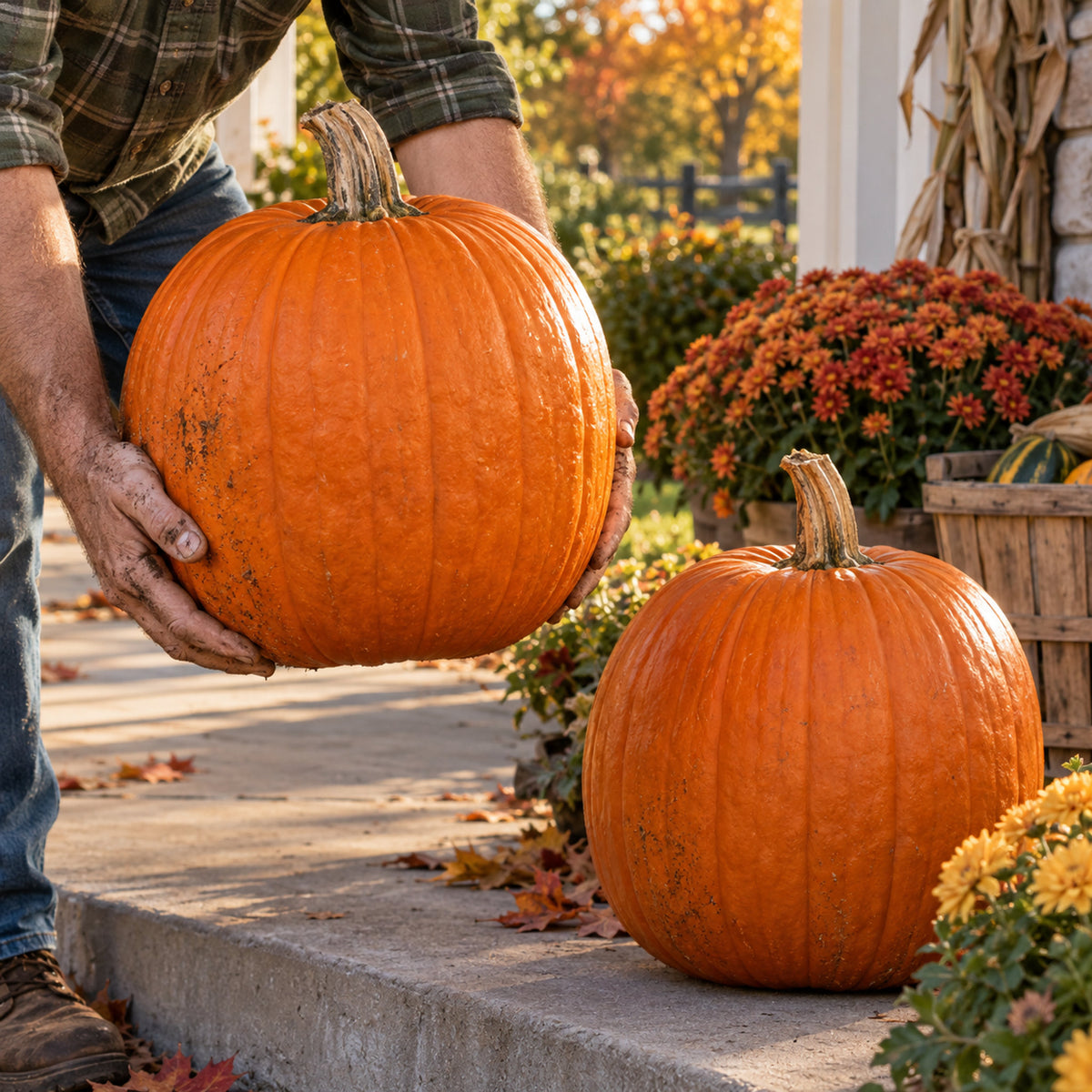 Howden Carving Pumpkin Seeds harvest up close