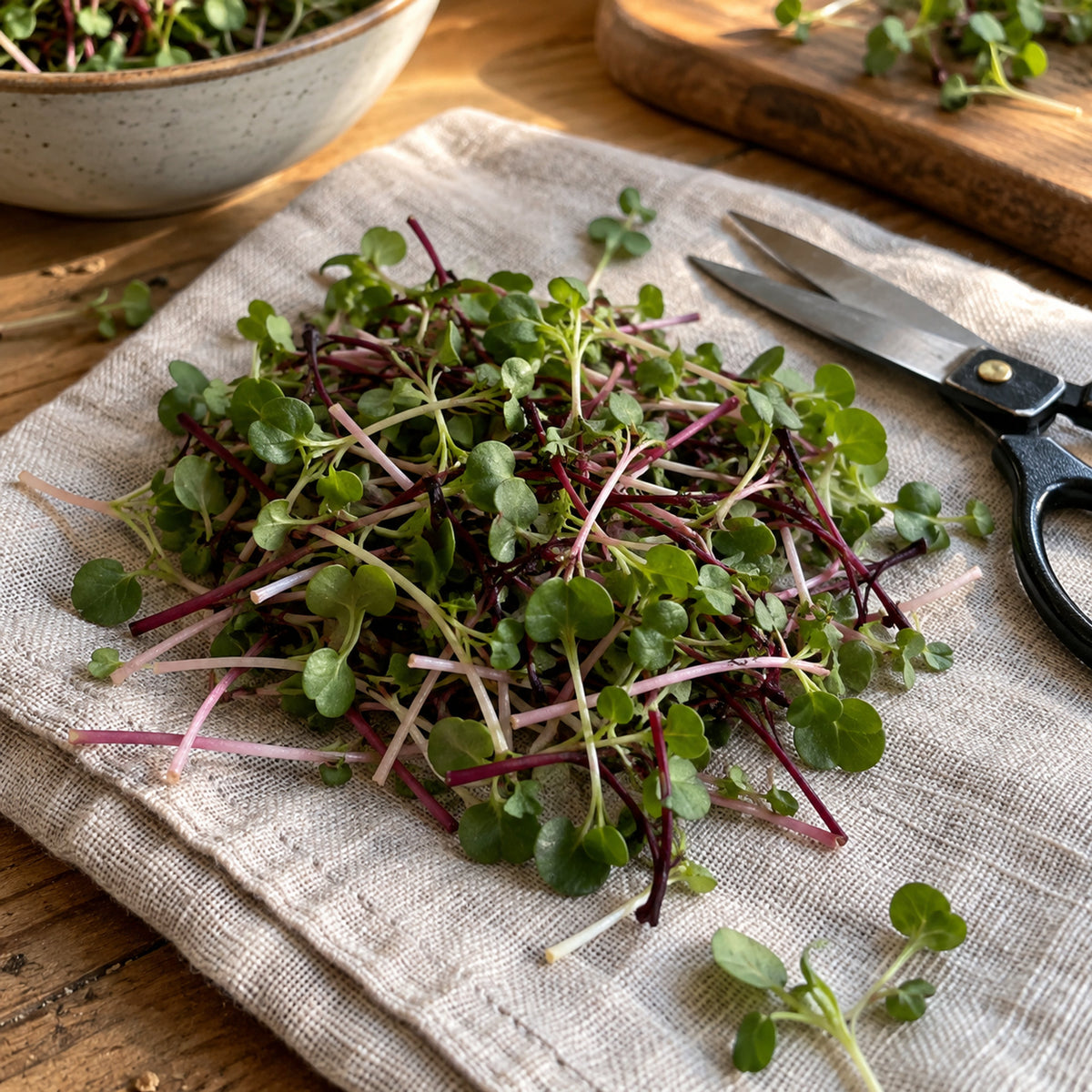 Italian Amaro Chicory Microgreens Seeds harvest up close