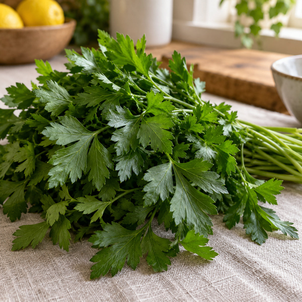 Italian Giant Parsley Seeds harvest up close