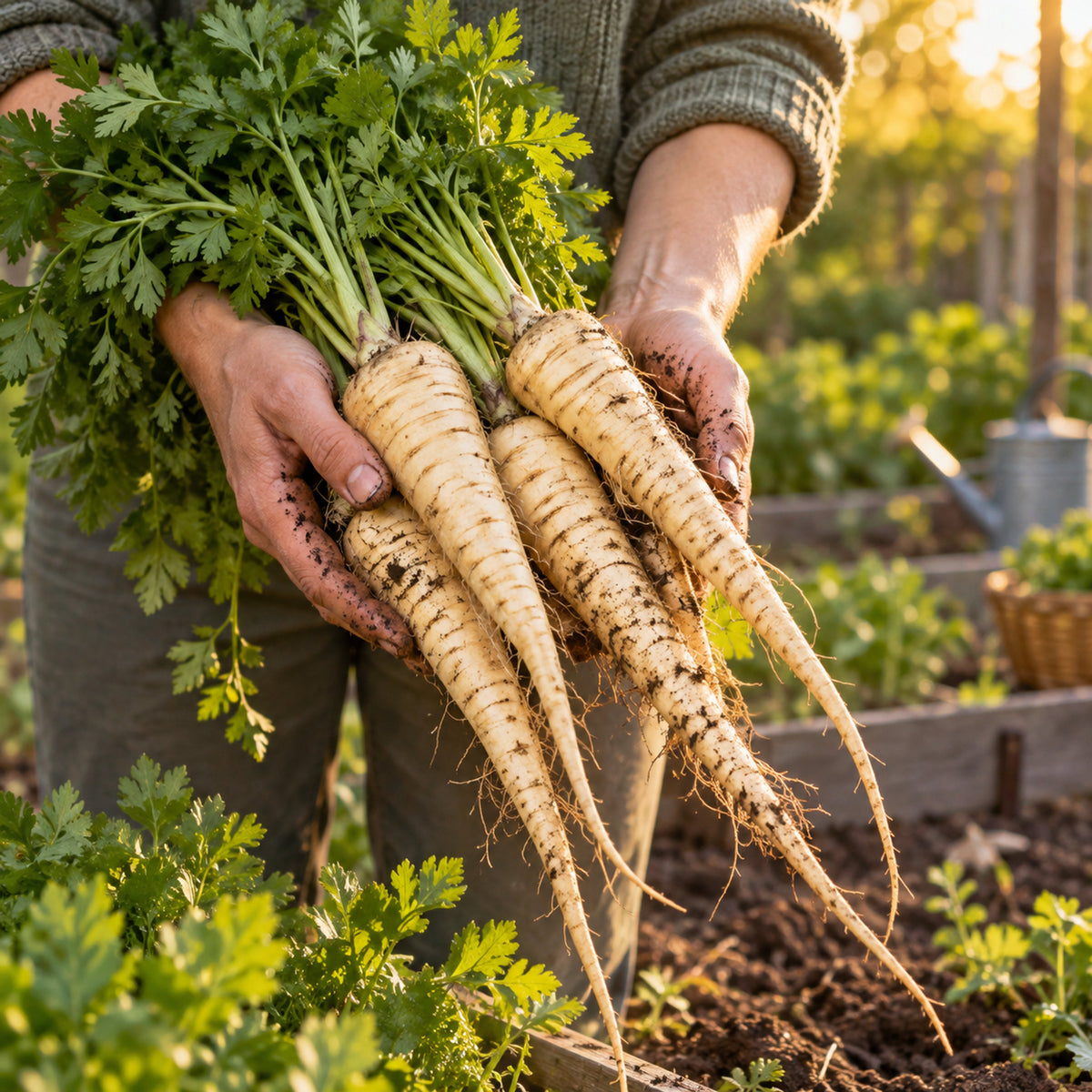 Javelin Parsnip Seeds harvest up close