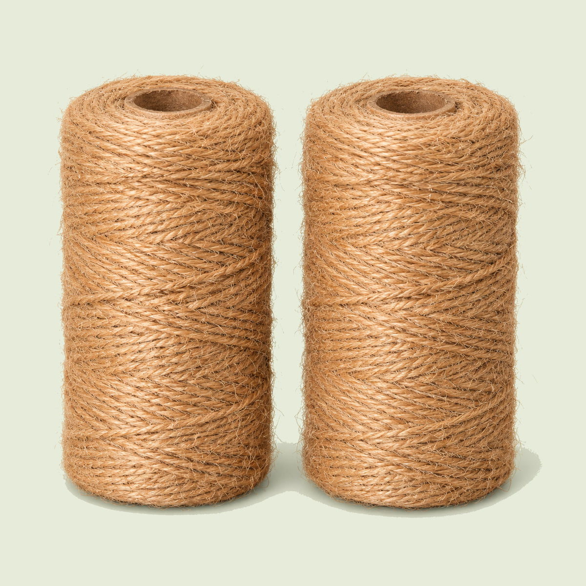 Jute Garden Twine, 2 Pack on a soft green background