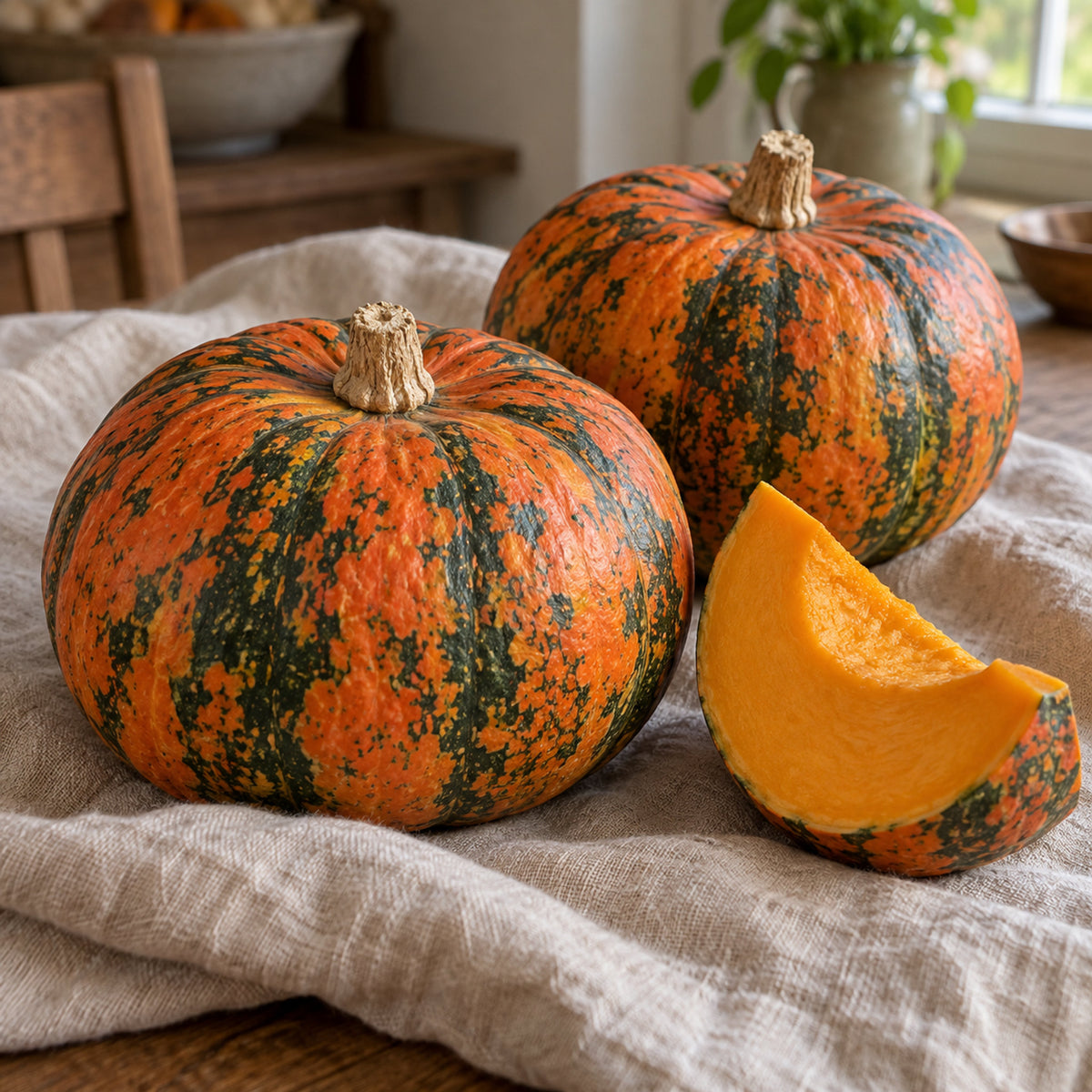 Lakota Winter Squash Seeds harvest up close