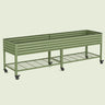 Large Rolling Elevated Bed, 30 x 120 Inches on a soft green background