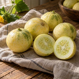 Lemon Round Cucumber Seeds harvest up close