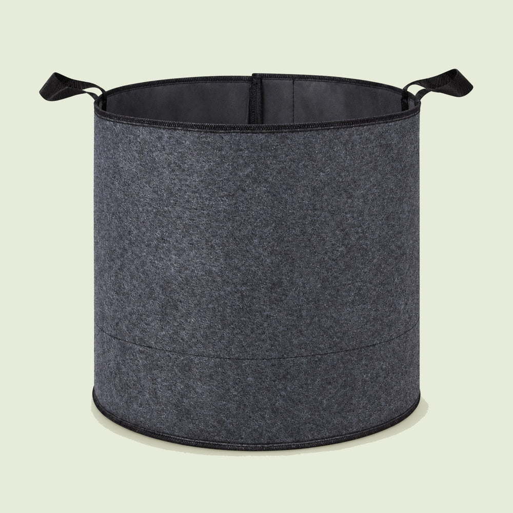 Lined Fabric Grow Bags on a soft green background