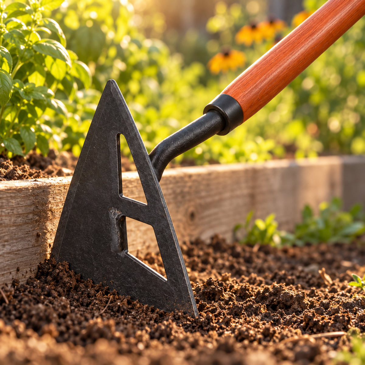 Long-Handle Garden Bed Hoe detail