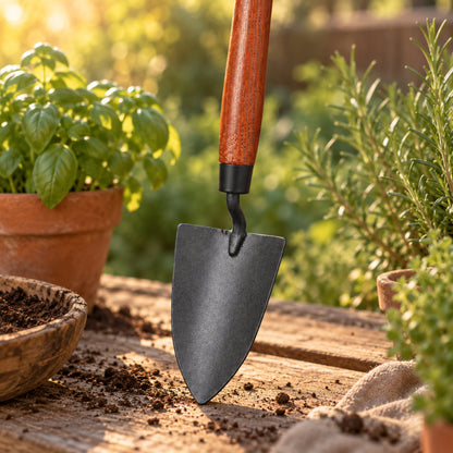 Long-Handle Garden Bed Trowel detail